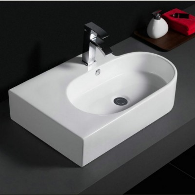 581 New model modern white hotel used porcelain wash basin for dining room